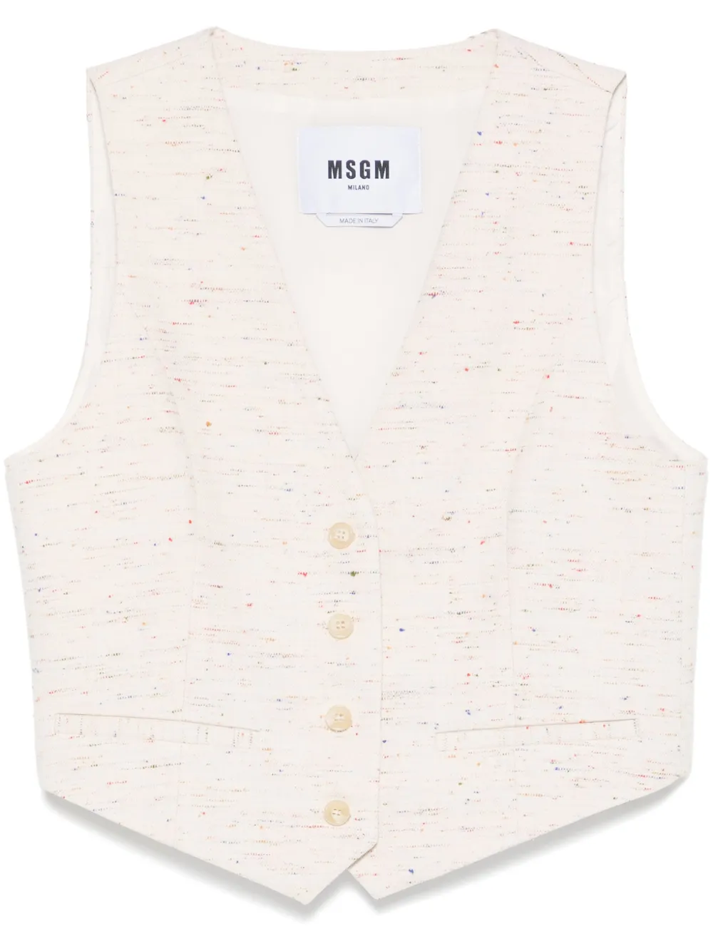 MSGM Gilet met spikkels Beige