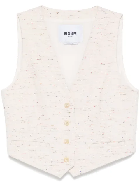 MSGM chaleco con efecto moteado