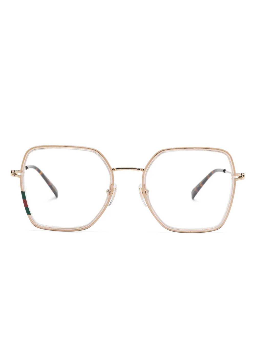 Gucci Eyewear Bril met vierkant montuur Goud