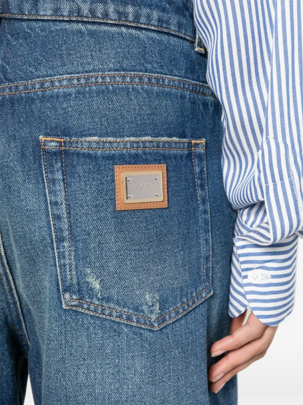 Dolce & Gabbana Calça Jeans Com Efeito Destroyed | Azul | FARFETCH BR