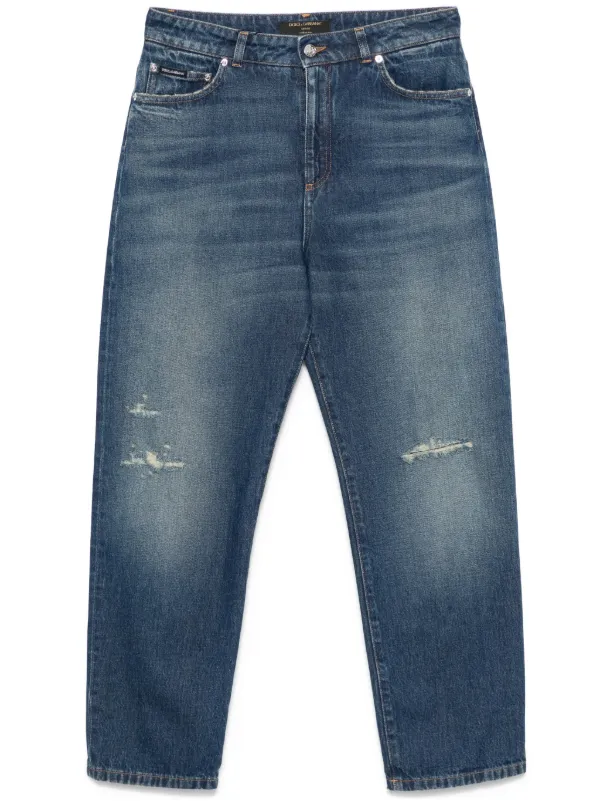 Dolce & Gabbana Calça Jeans Com Efeito Destroyed | Azul | FARFETCH BR