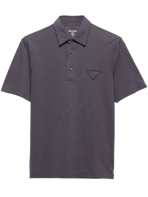 Prada polo en piqué - Gris - Prada - Modalova