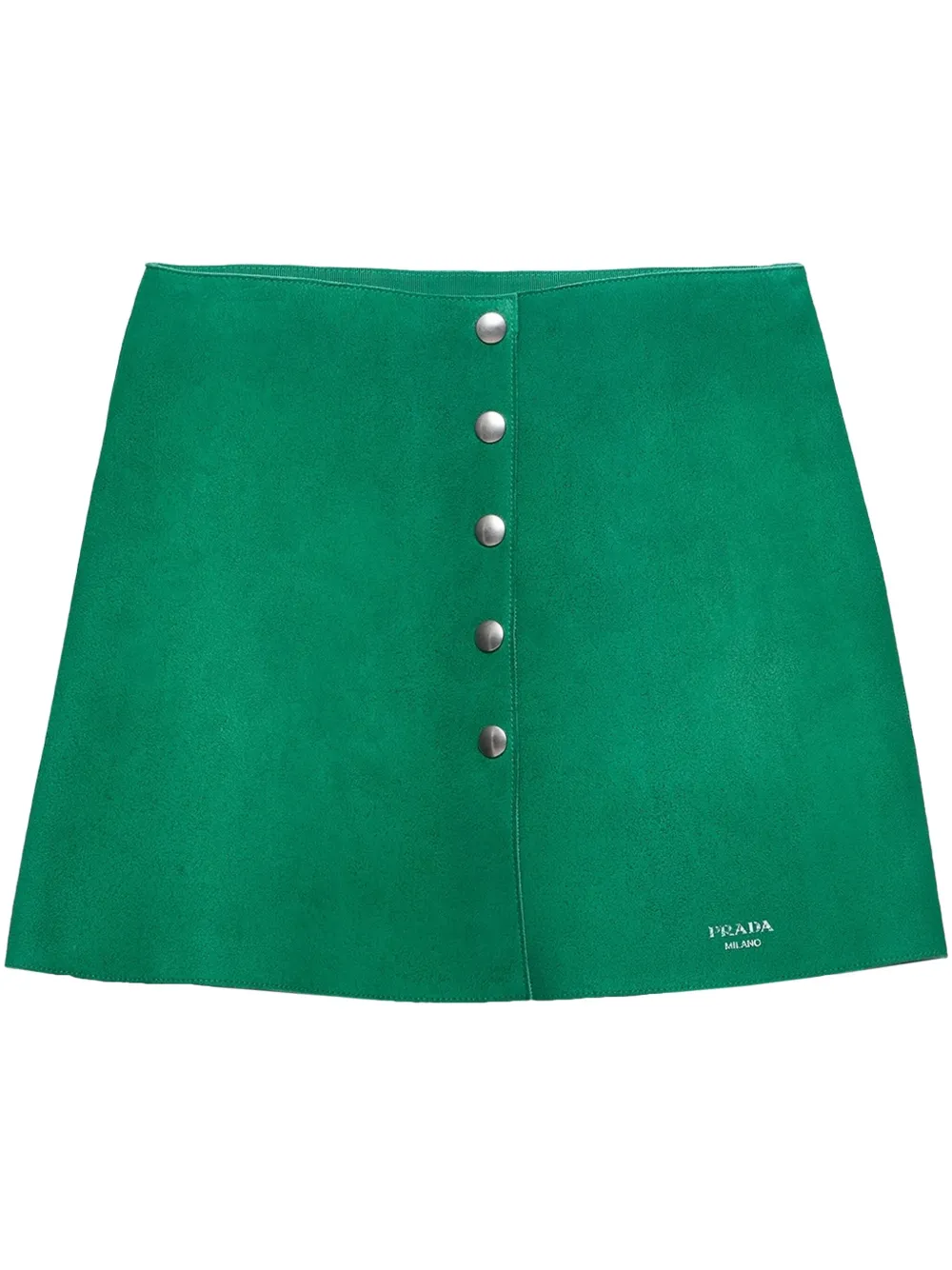 Prada Suède mini-rok Groen