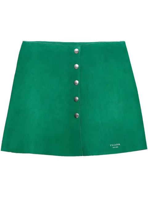 Prada suede miniskirt