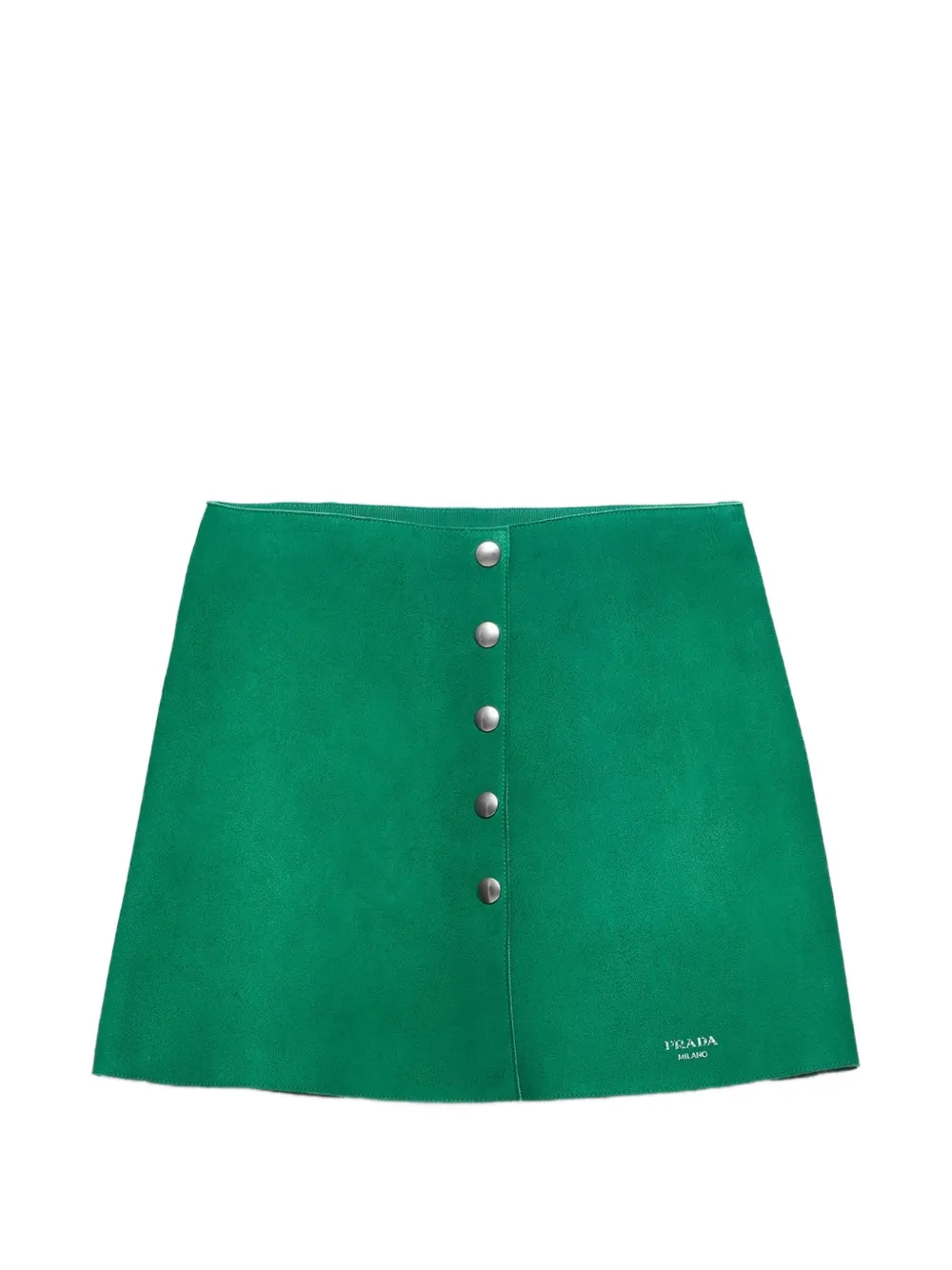 Prada Minigonna in pelle scamosciata - Verde
