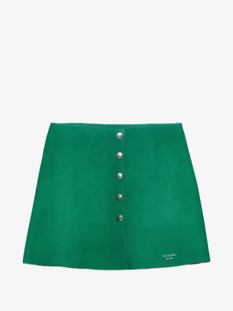 Prada suede mini skirt