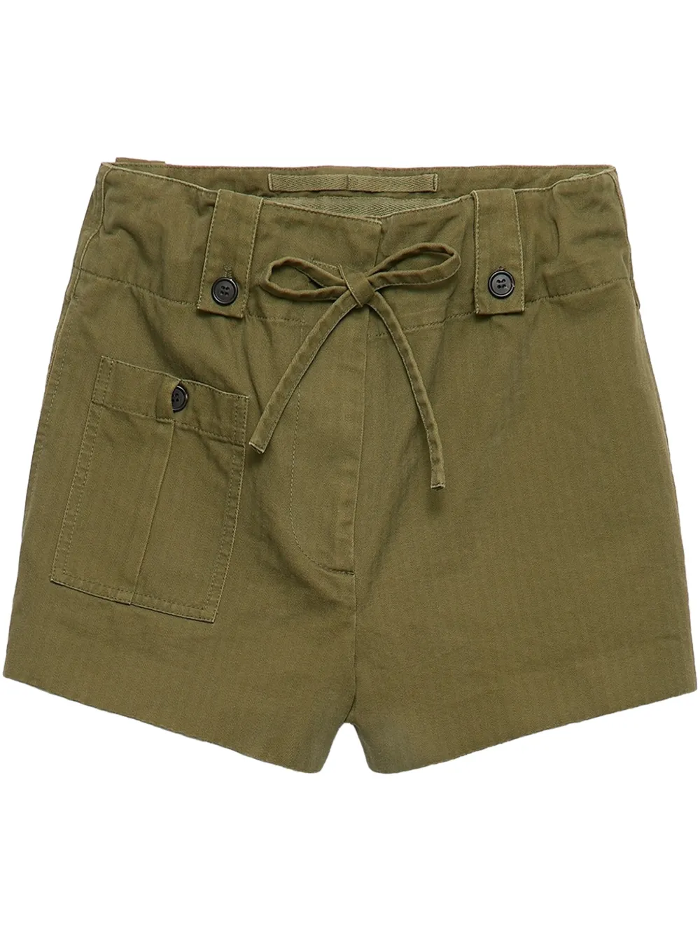 Prada Shorts met chevron streep Groen