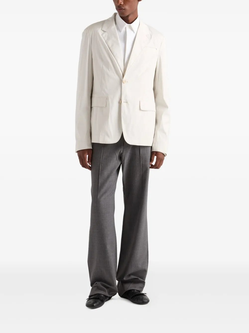 Prada single-breasted cotton jacket | Blazers | Image 2