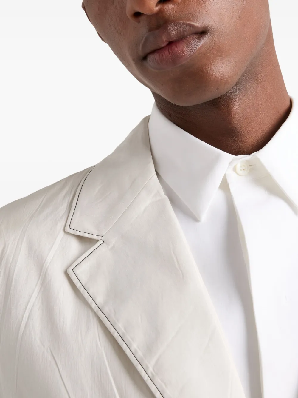 Prada Jack met enkele rij knopen Wit