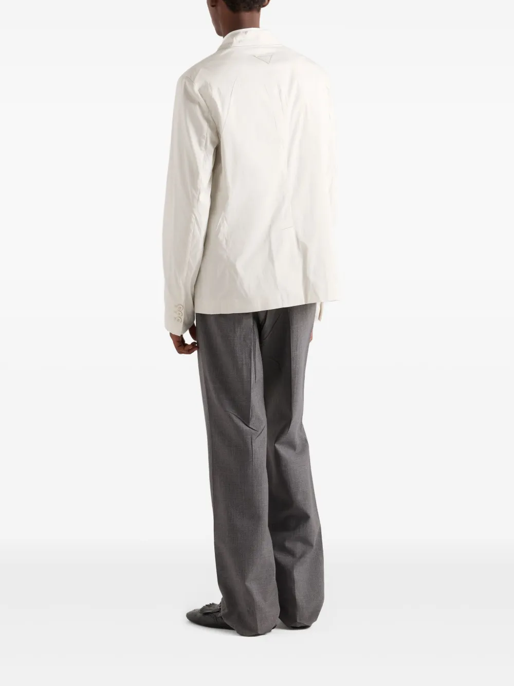 Prada Jack met enkele rij knopen Wit