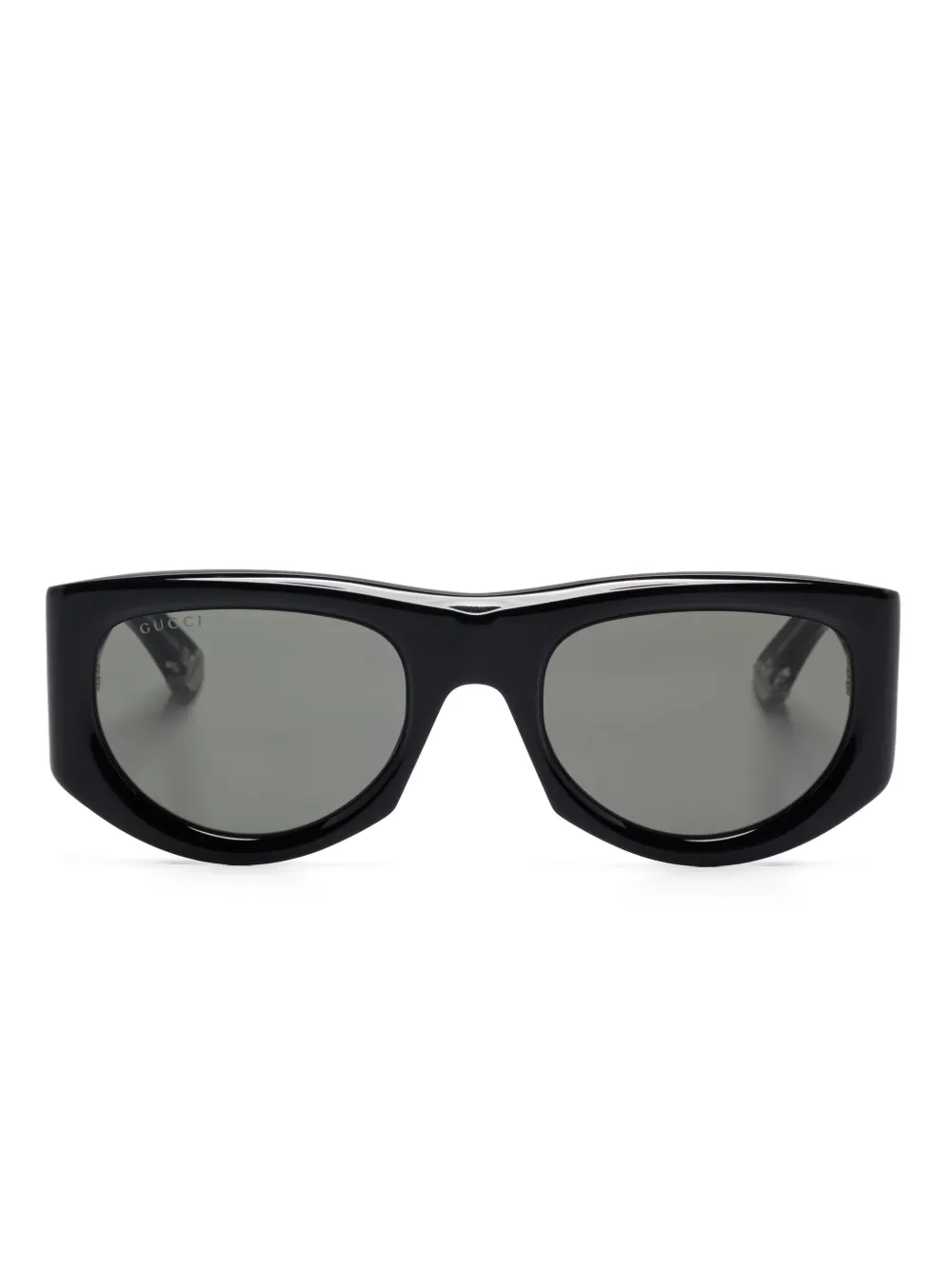 Gucci Eyewear Zonnebril met geometrisch montuur Zwart