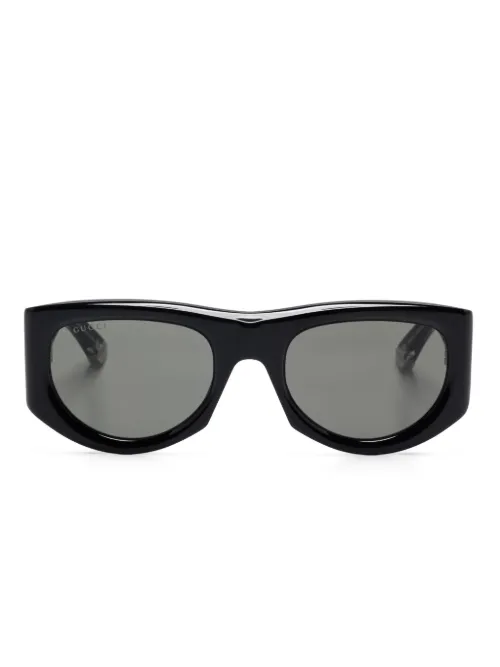 Lunettes de soleil à monture géométrique - Gucci Eyewear - Modalova