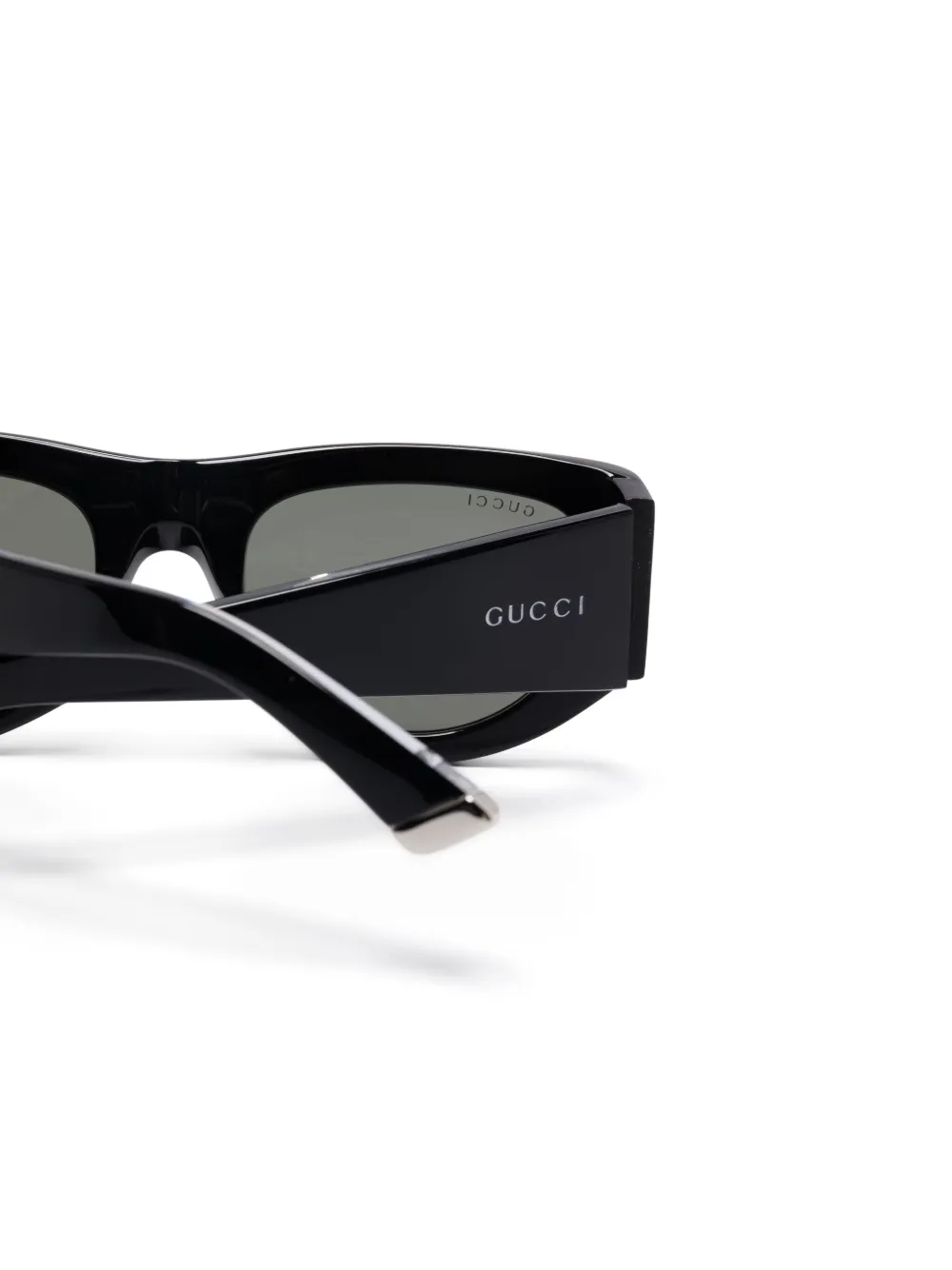 Gucci Eyewear Zonnebril met geometrisch montuur Zwart