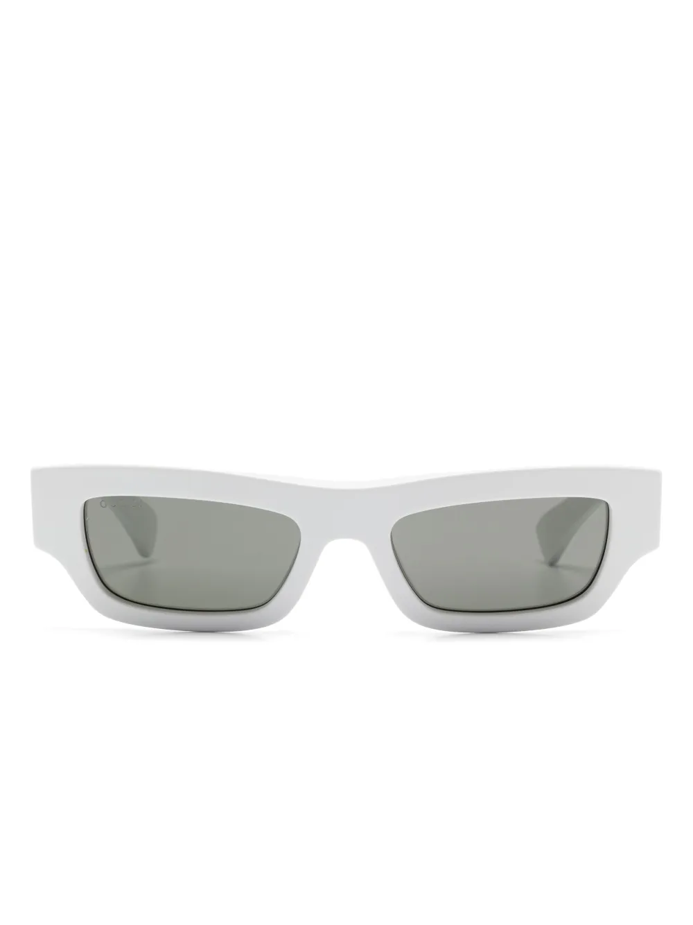 Gucci Eyewear Zonnebril met rechthoekig montuur Wit