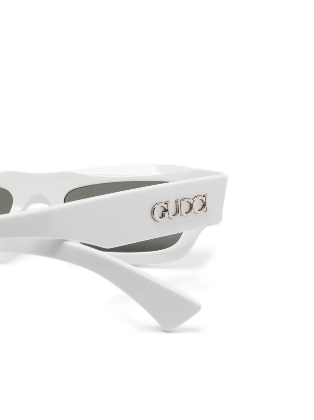 Gucci Eyewear Zonnebril met rechthoekig montuur Wit