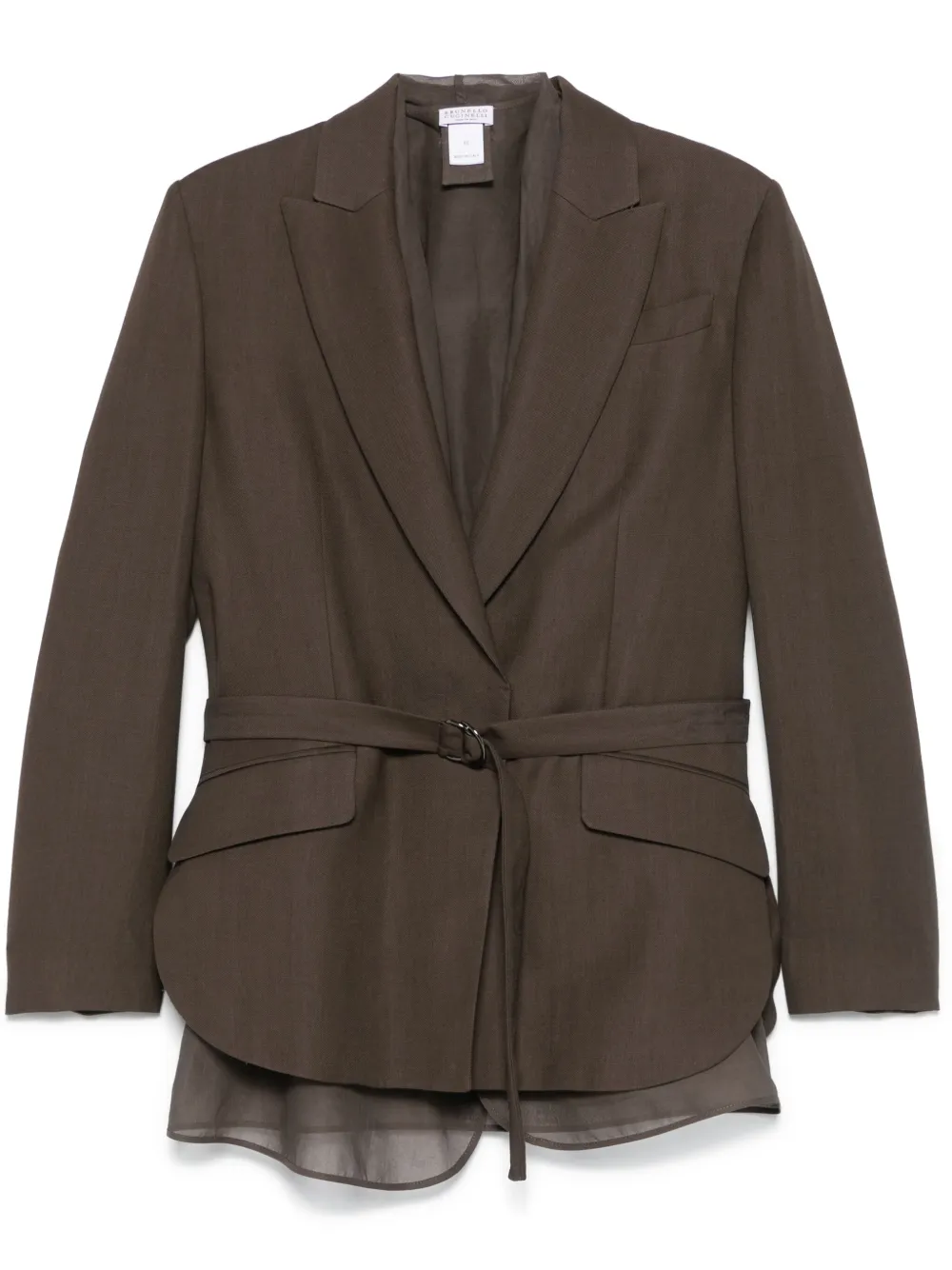 Brunello Cucinelli blazer con cinturón | marrón | Image 1