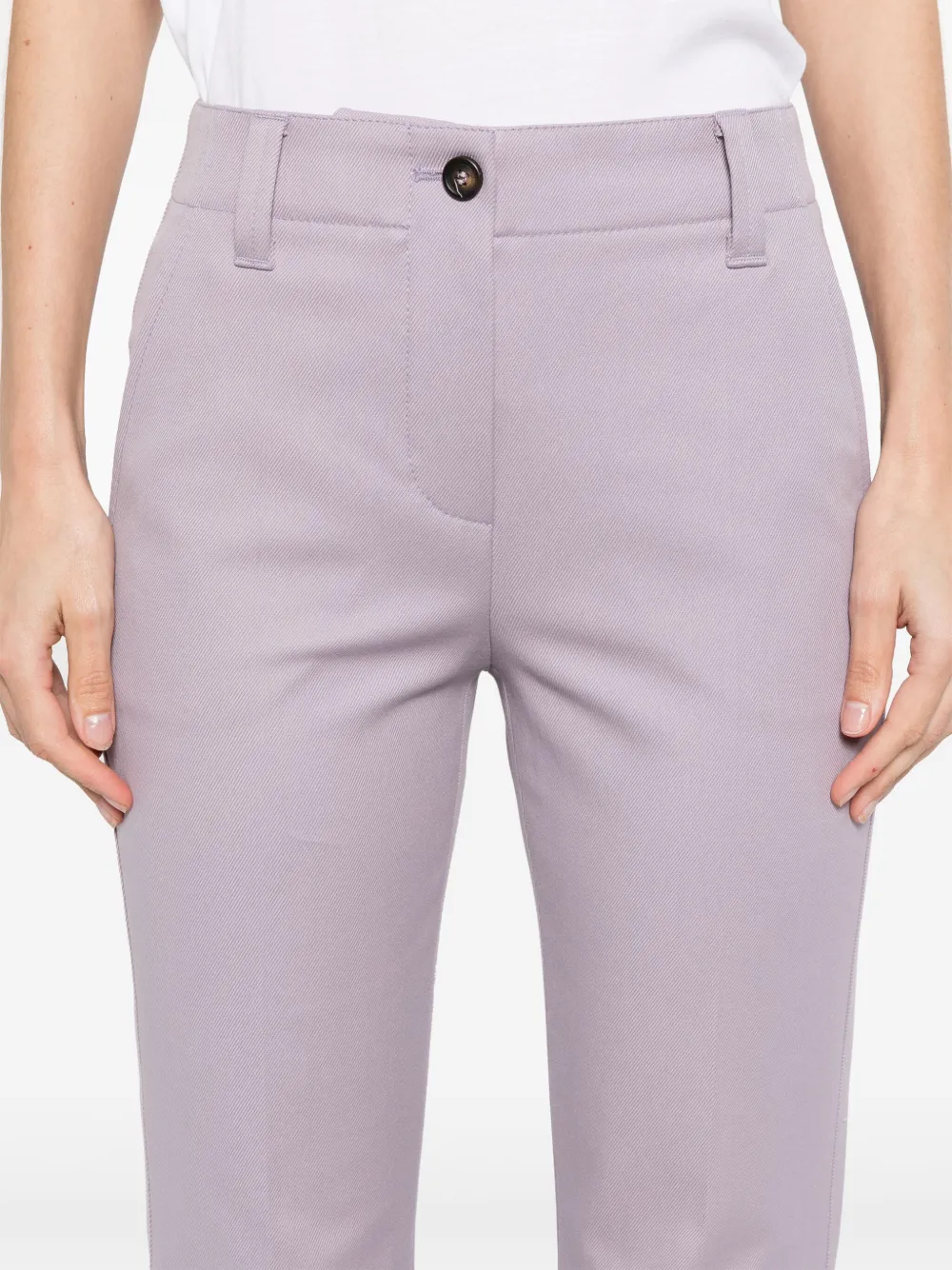Brunello Cucinelli Cropped broek Paars