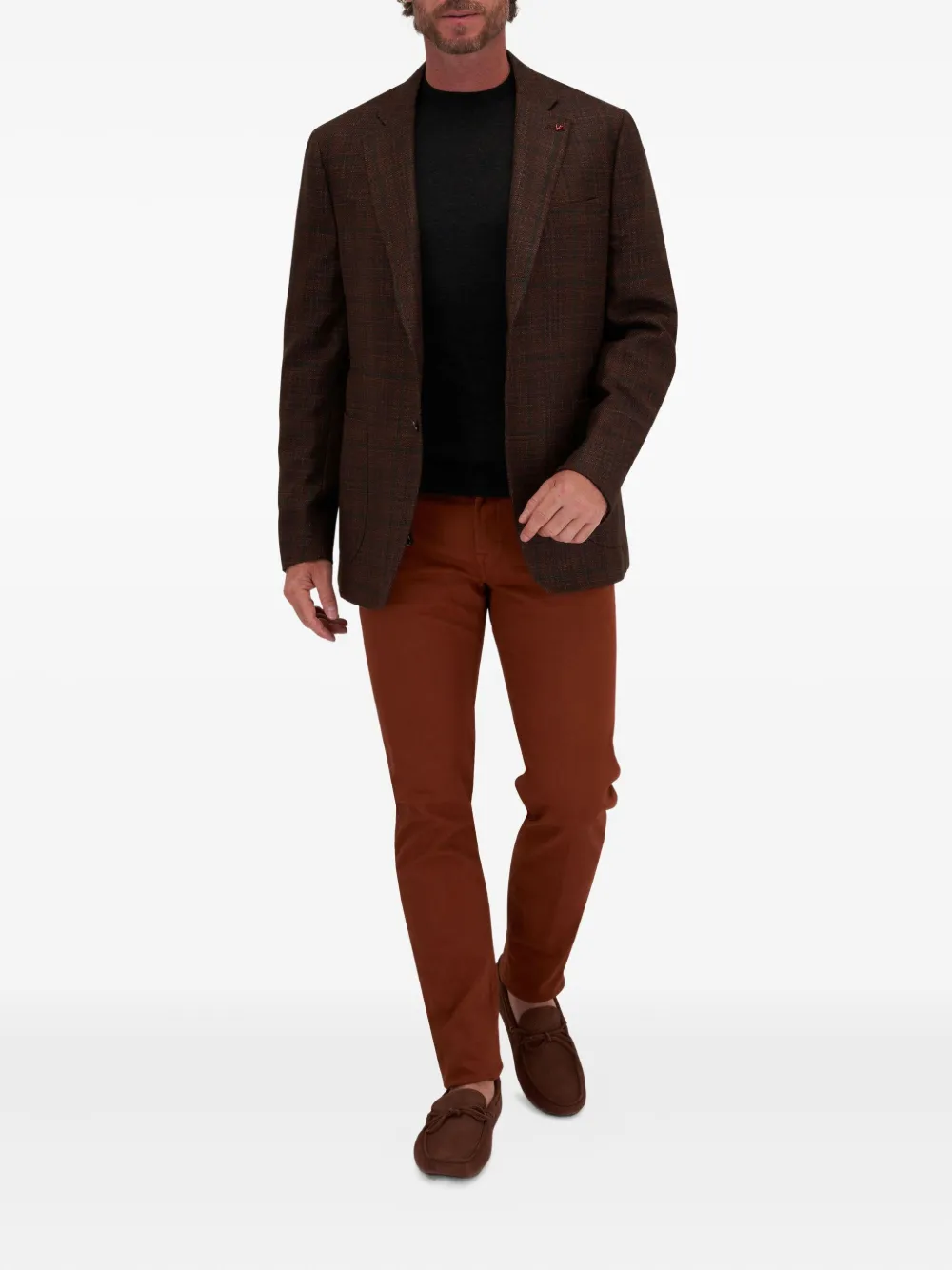 Fedeli round-neck sweater - Zwart