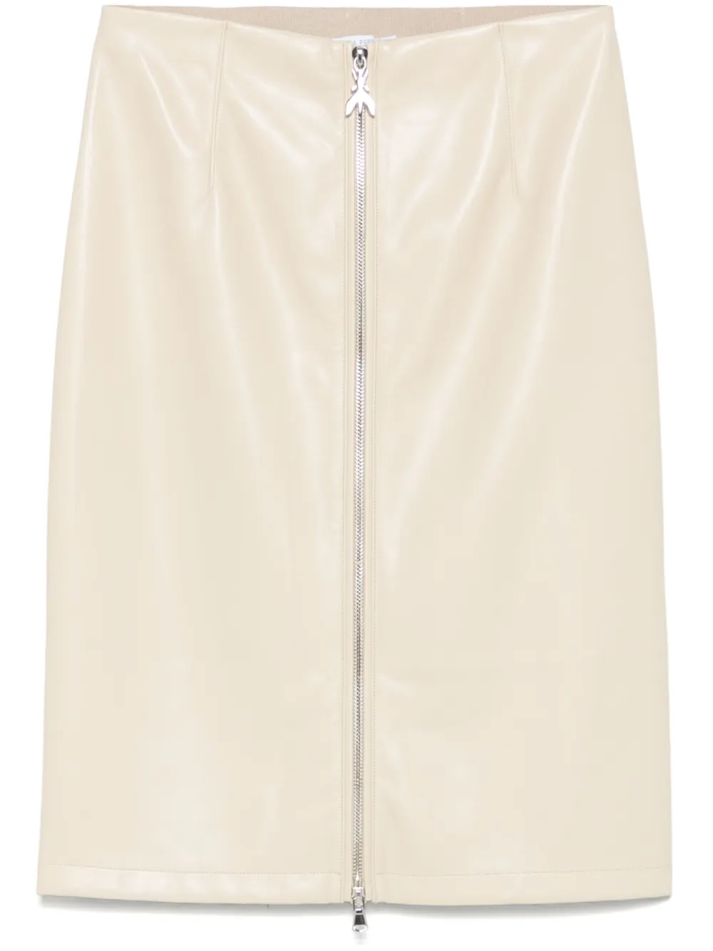 Patrizia Pepe Midi-rok van imitatieleer Beige