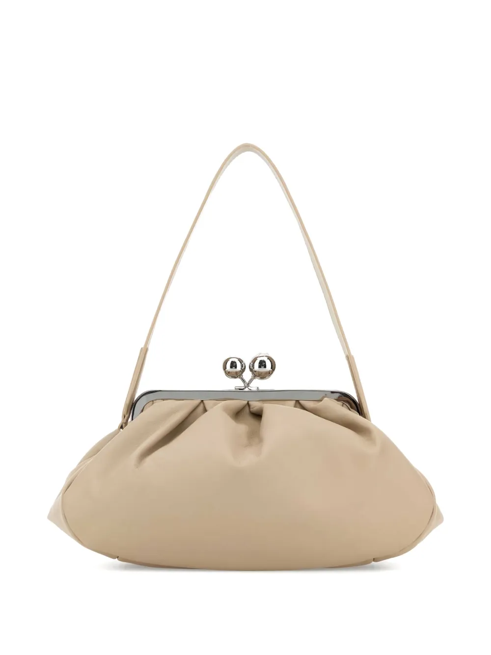 Weekend Max Mara leather Cubico shoulder bag - Beige