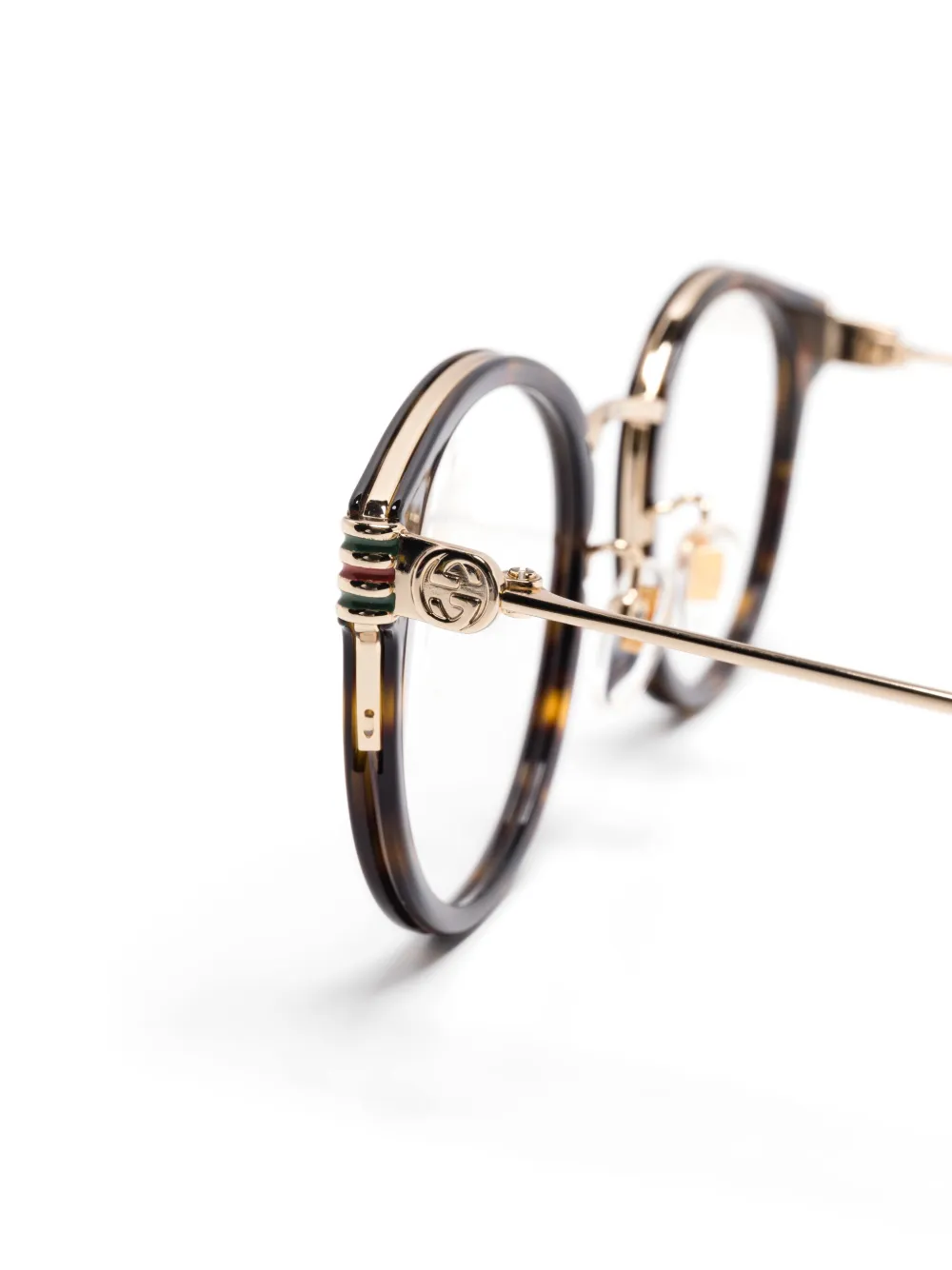 Gucci Round-frame Glasses In ブラウン