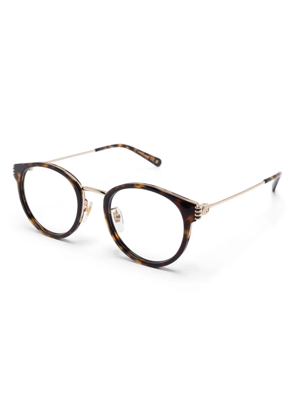 Gucci Eyewear Bril met rond montuur - Bruin