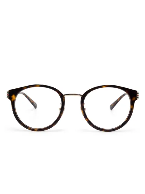 Gucci Eyewear tortoiseshell-effect round-frame glasses