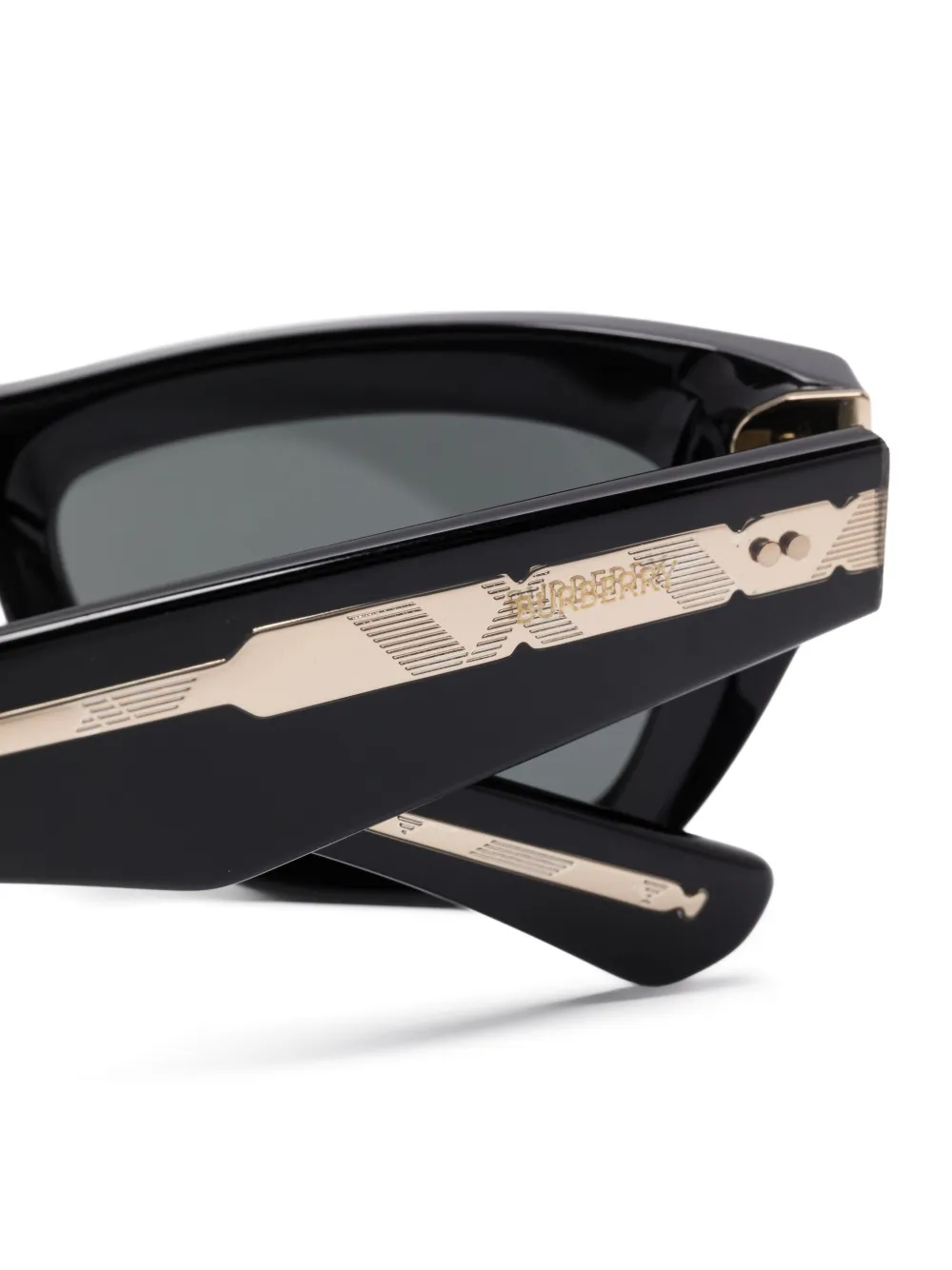 Burberry Eyewear Zonnebril met rechthoekig montuur Zwart