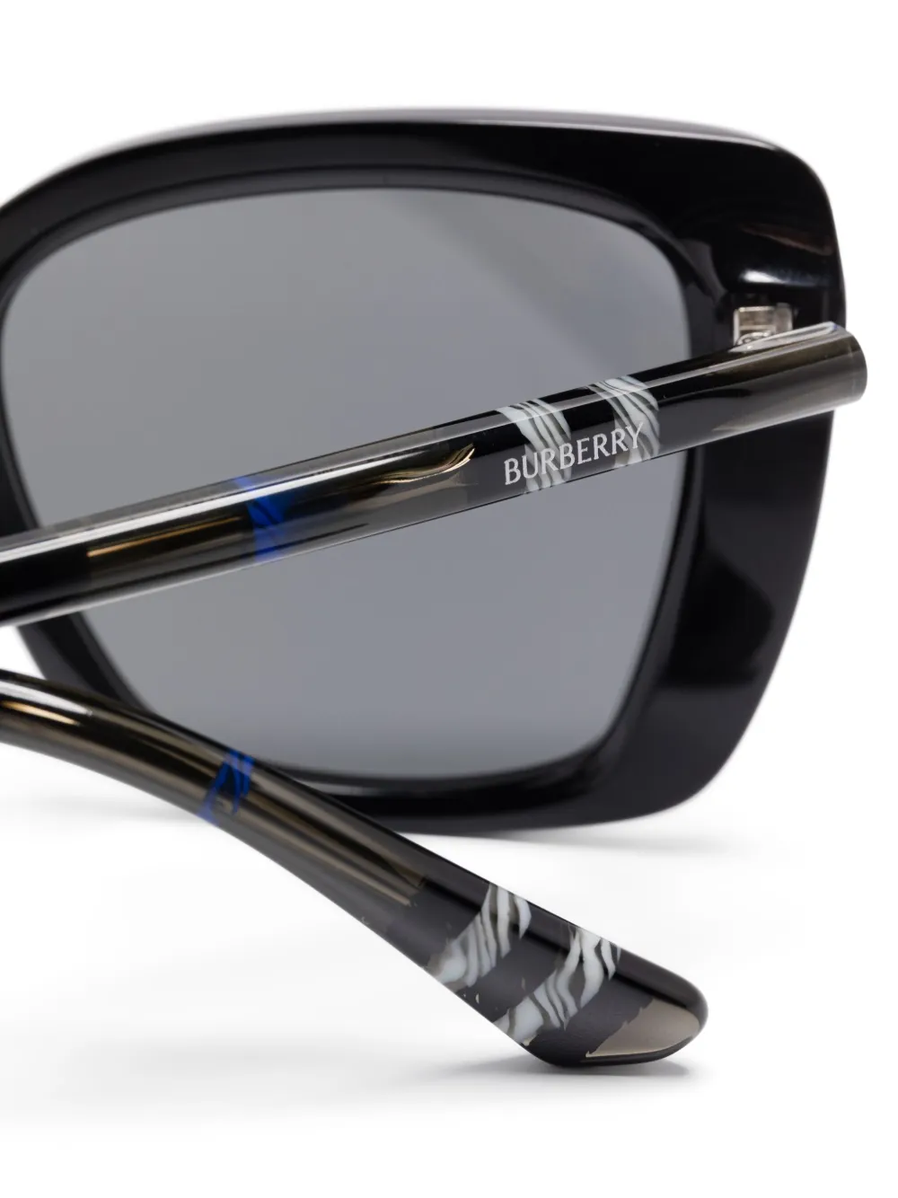 Burberry Eyewear Geruite zonnebril Zwart