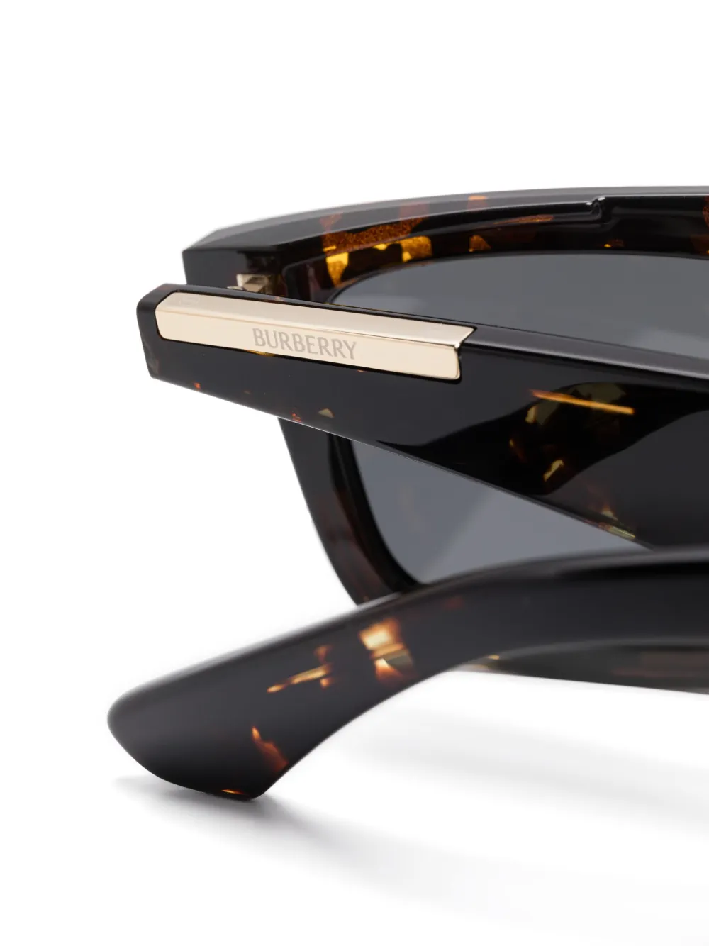 Burberry Eyewear Zonnebril met rechthoekig montuur Bruin