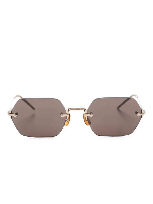 Oliver Peoples TK-13 ジオメトリックフレーム サングラス | ゴールド 