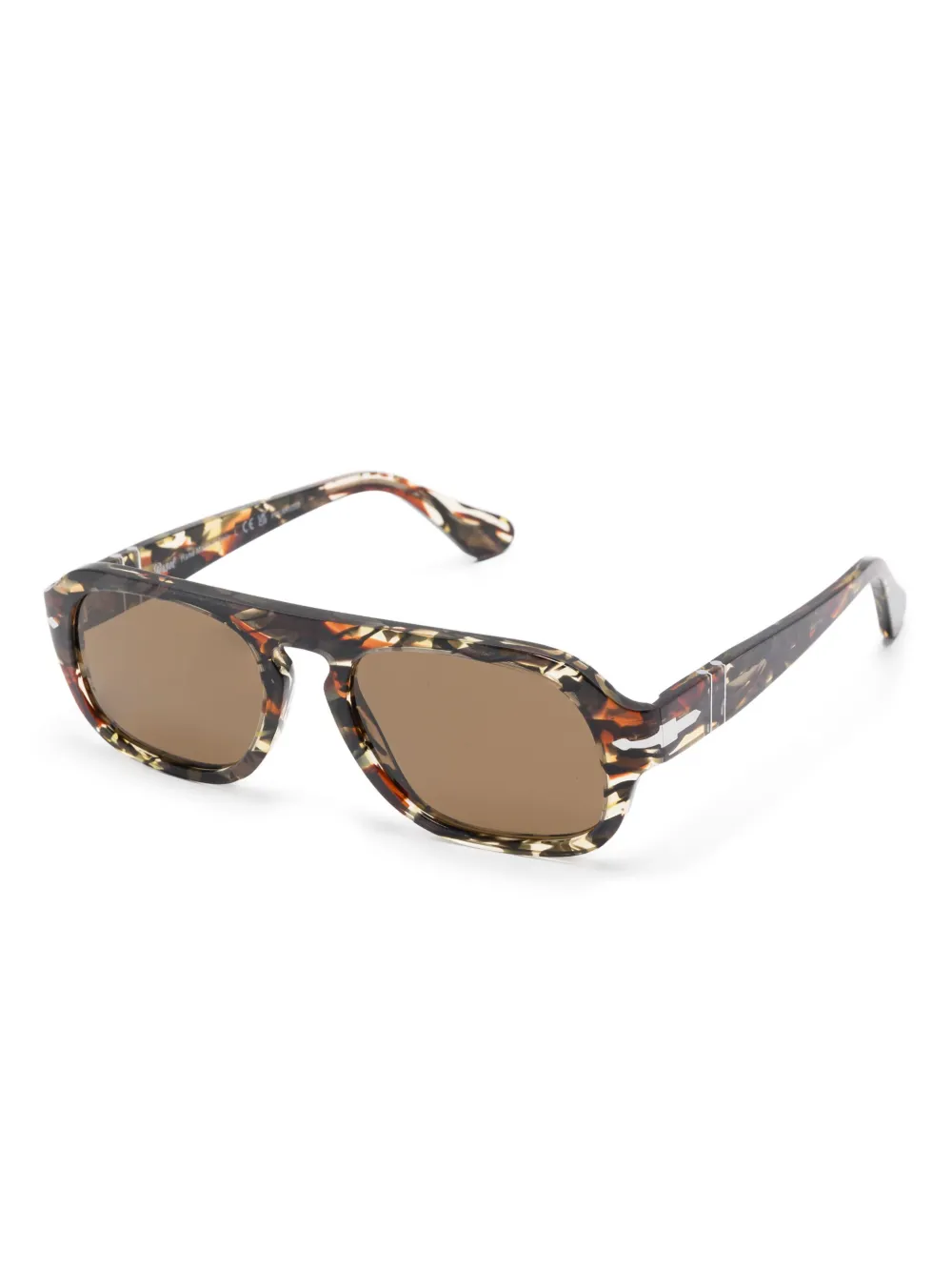 Persol Zonnebril met schilpadschild design - Bruin