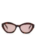 Prada Eyewear geometric-frame sunglasses - Brown