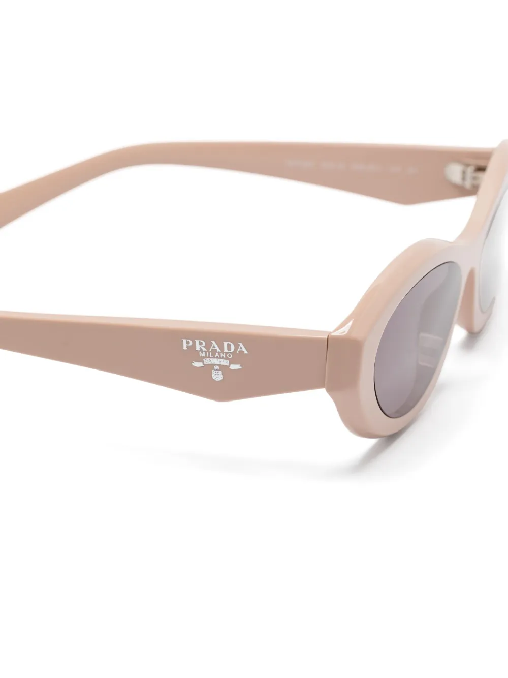 Prada Eyewear Zonnebril met ovalen montuur Roze