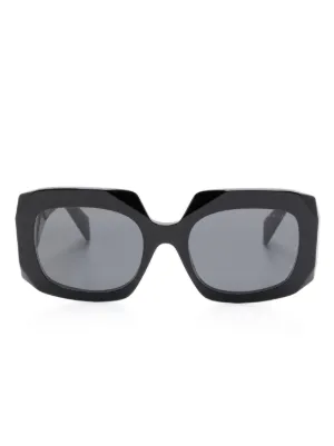 Prada プラダ シンボル オーバルサングラス | ブラック | FARFETCH JP