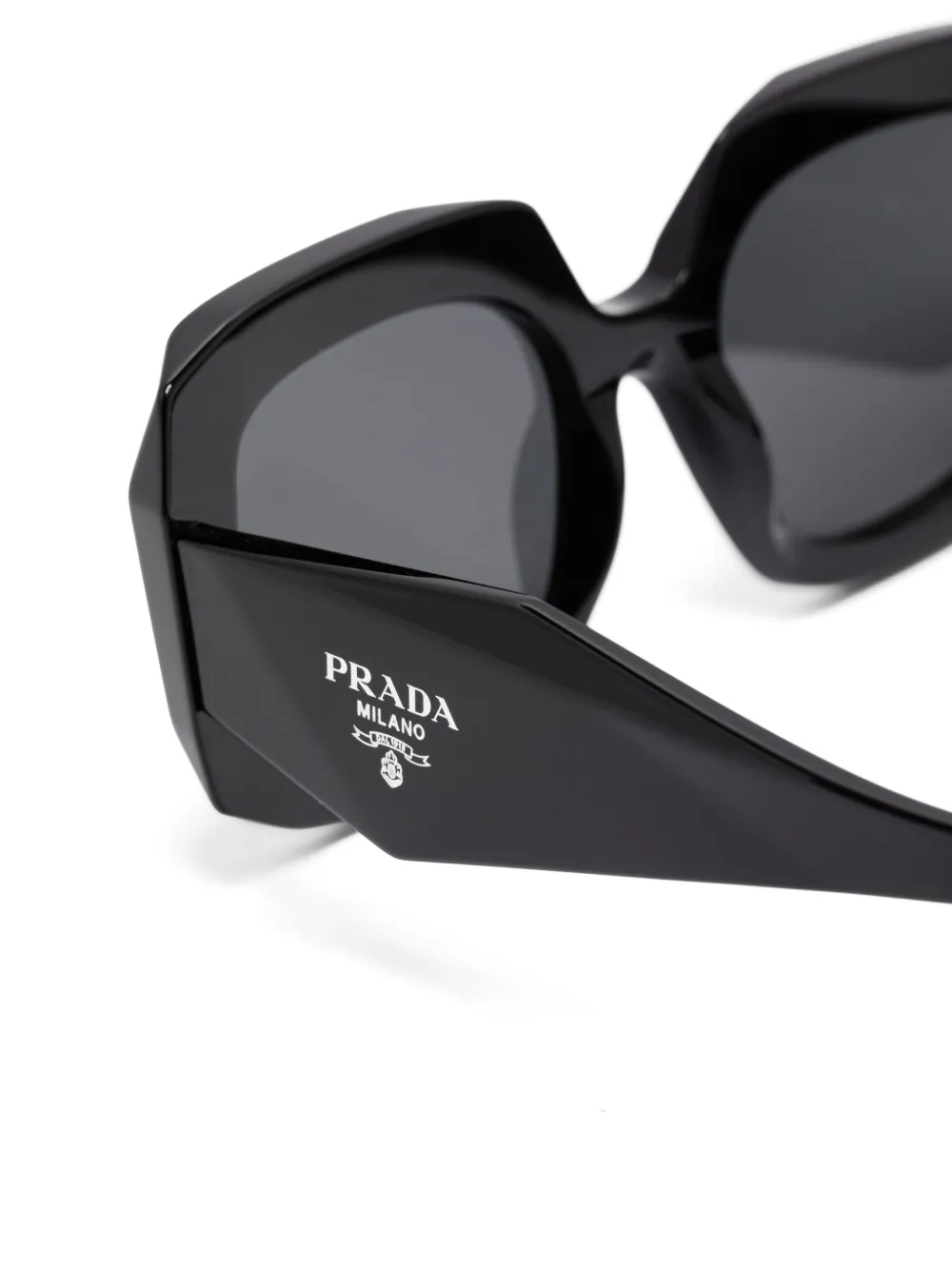 Prada Eyewear Zonnebril met vierkant montuur Zwart
