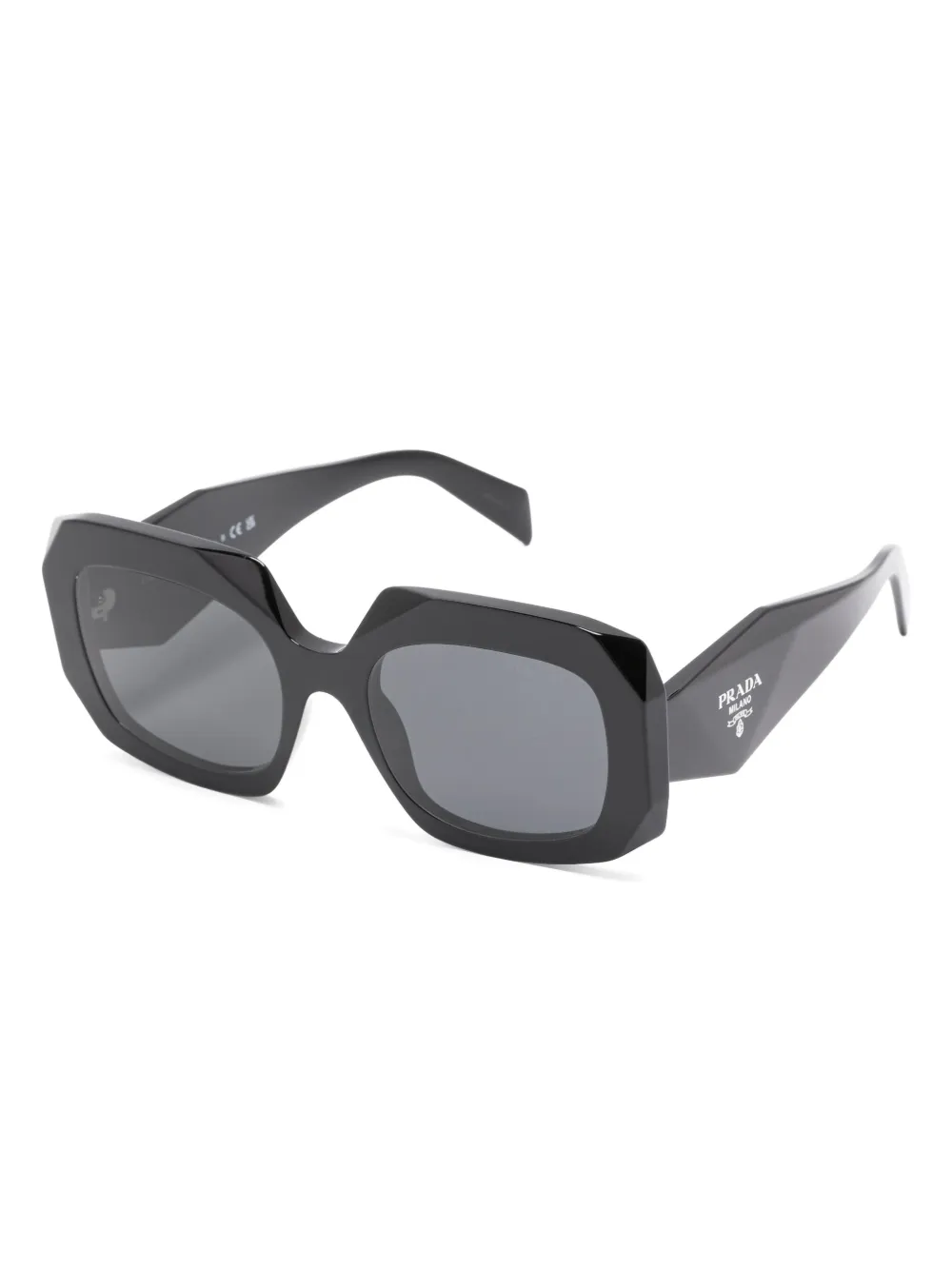 Prada Eyewear Zonnebril met vierkant montuur Zwart