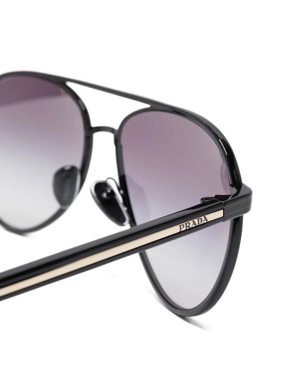 Prada Eyewear Zonnebril met piloten montuur Zwart