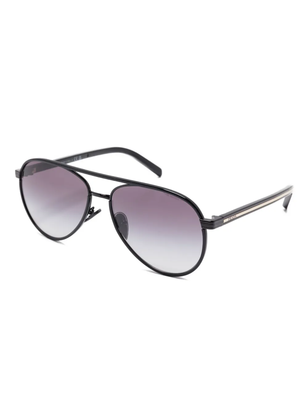 Prada Eyewear Zonnebril met piloten montuur Zwart