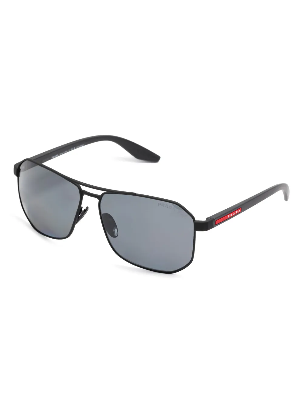Prada Eyewear Zonnebril met vierkant montuur Zwart