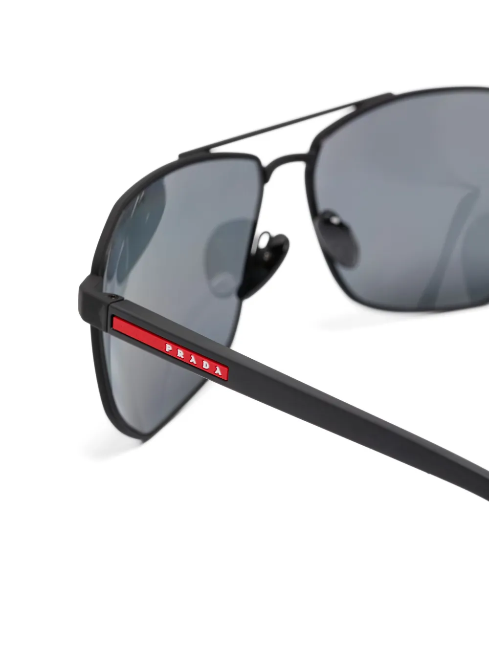 Prada Eyewear Zonnebril met vierkant montuur Zwart