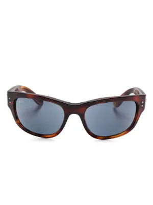 Ray-Ban ウェイファーラー オーバル サングラス | ブラウン | FARFETCH JP