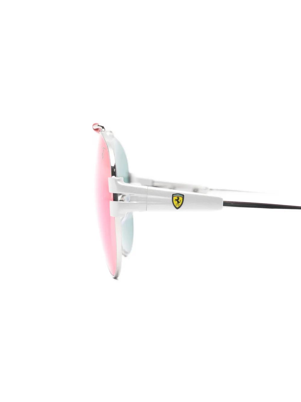 Ray-Ban x Scuderia Ferrari zonnebril met piloten montuur Zilver