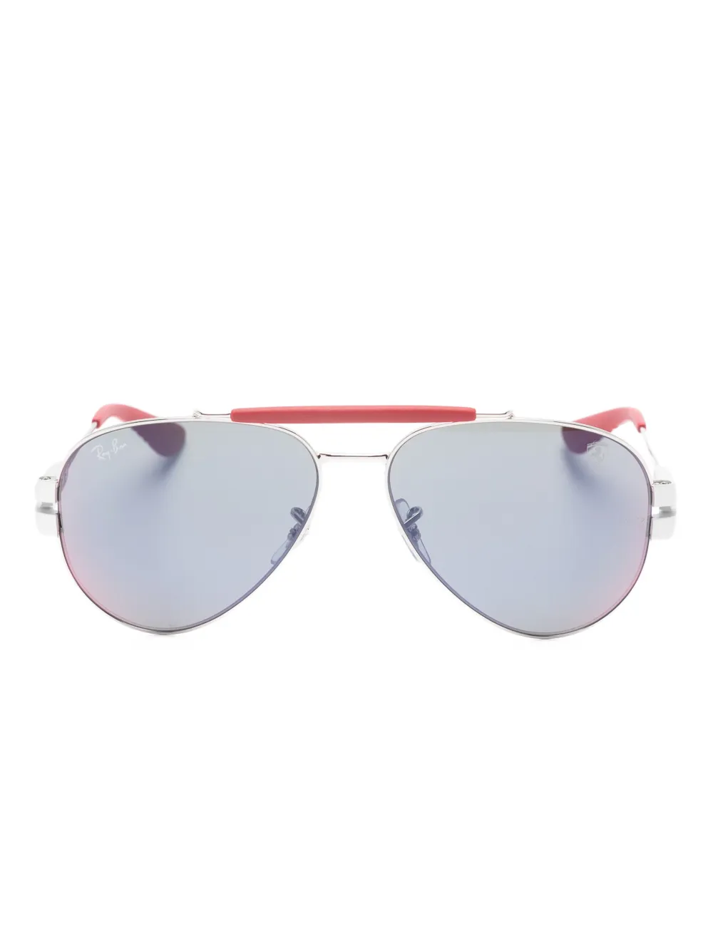 Ray-Ban x Scuderia Ferrari pilot sunglasses | Silver | Image 1