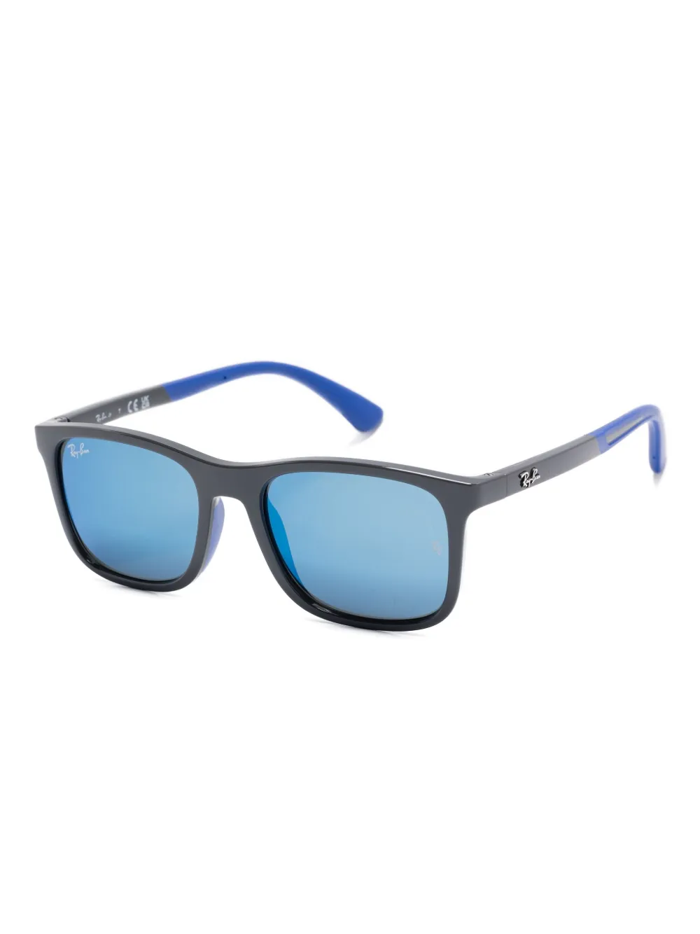 Ray-Ban Zonnebril met rechthoekig montuur Grijs