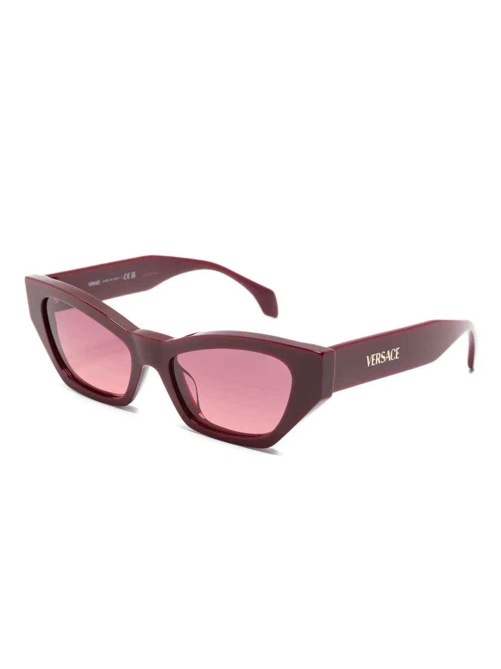 Versace Eyewear Zonnebril met cat-eye montuur Rood