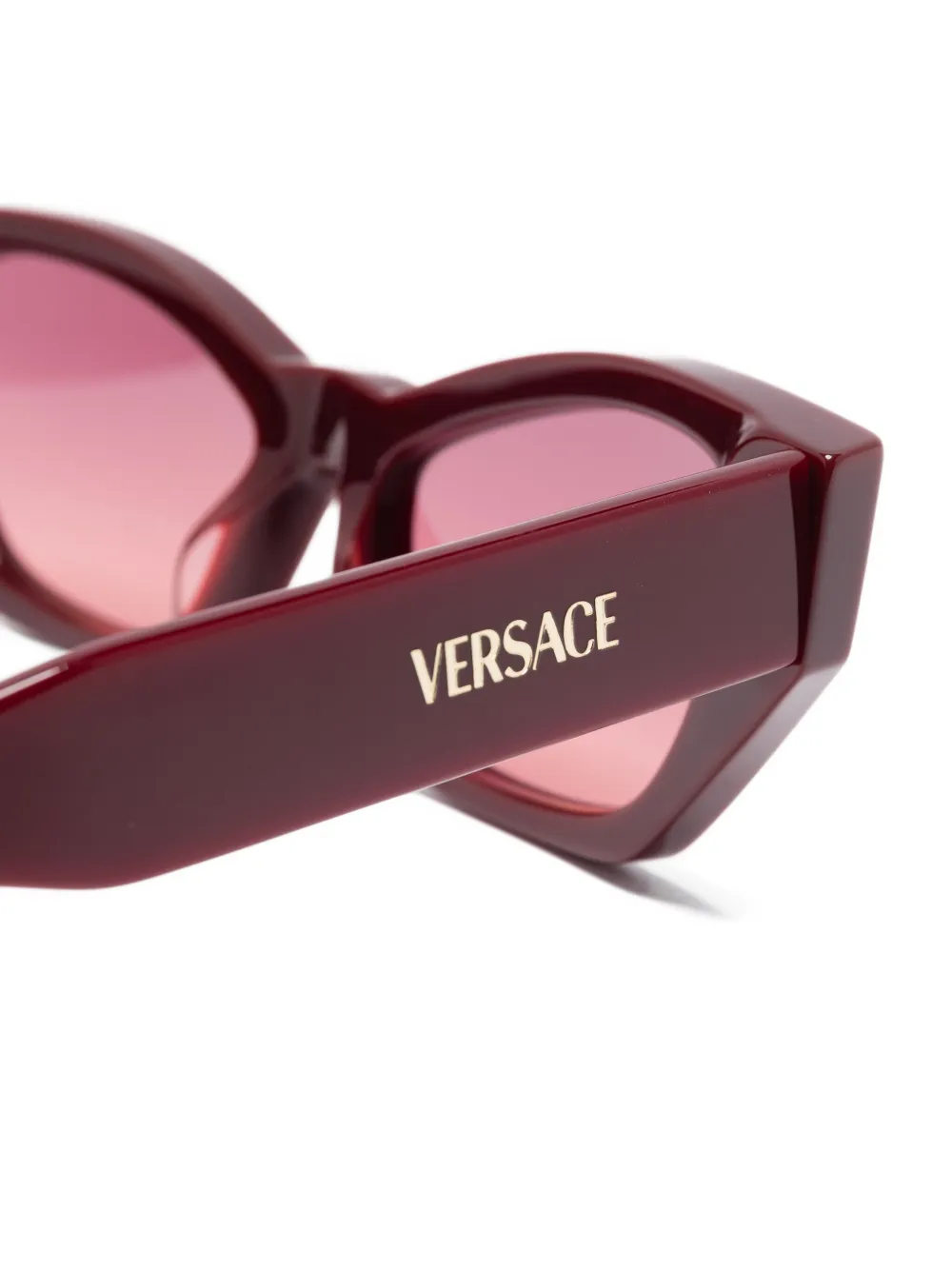Versace Eyewear Zonnebril met cat-eye montuur Rood