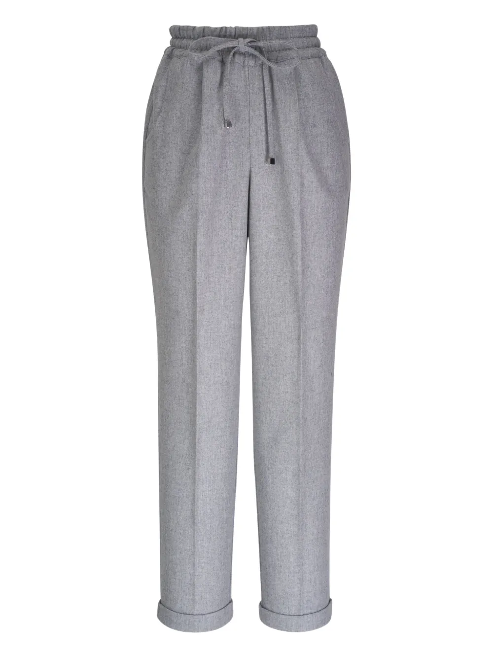 Kiton Wollen straight broek Grijs