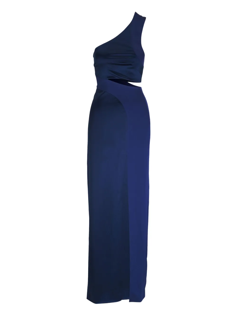 one-shoulder cut-out gown