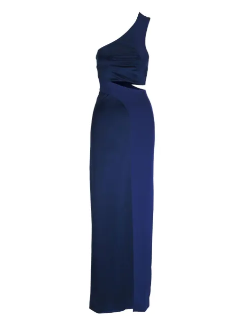 Galvan one-shoulder cut-out gown